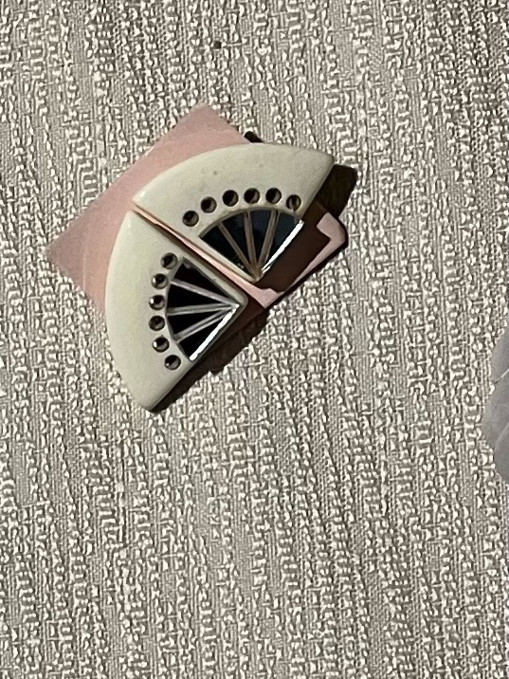 Fashion Geometric Fan Cream Earrings